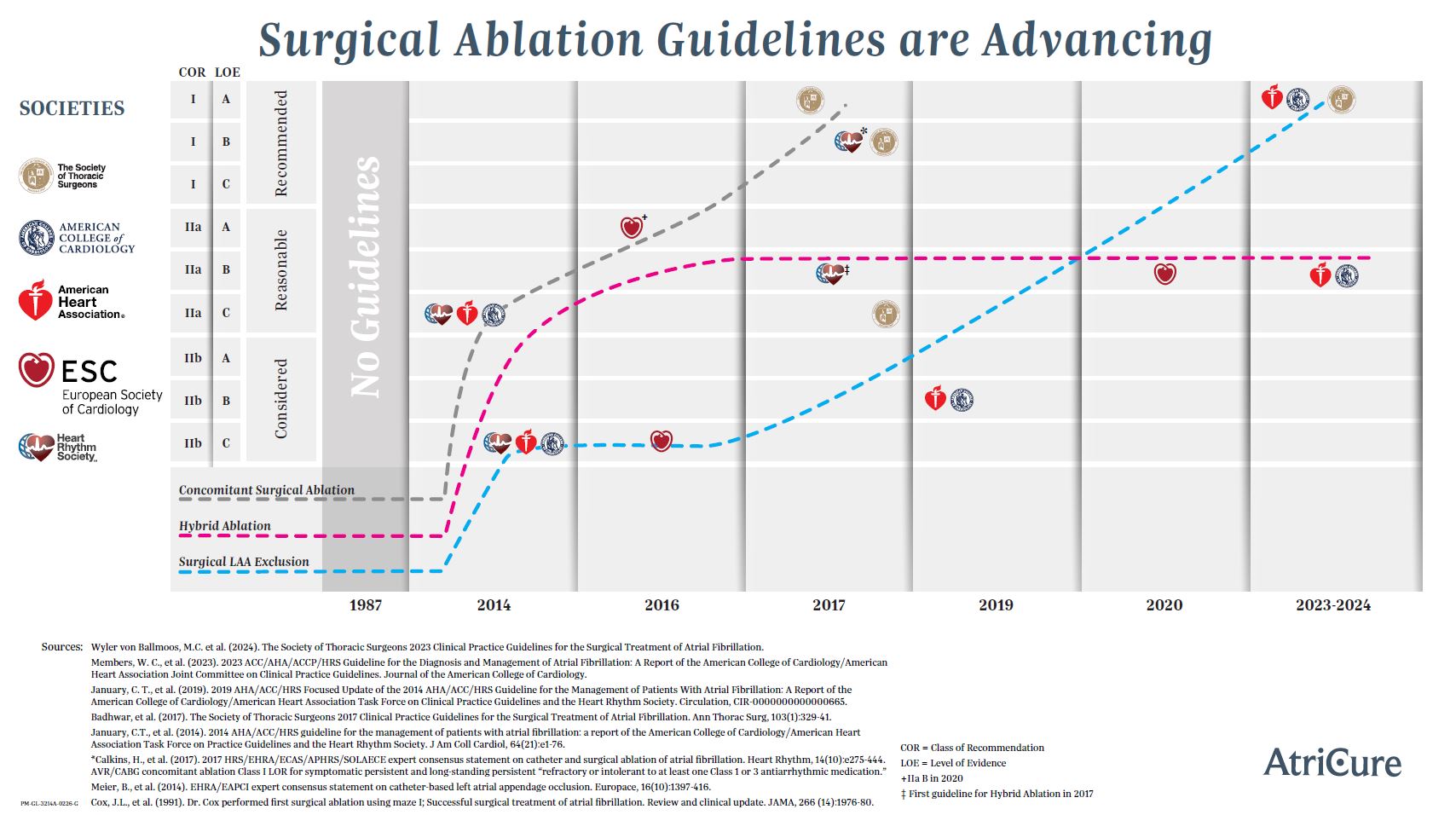 surgical ablation historical guidelines