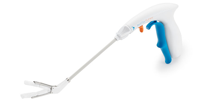 AtriClip FLEX-V device angled