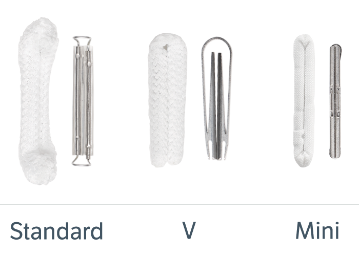 three type of AtriClip devices